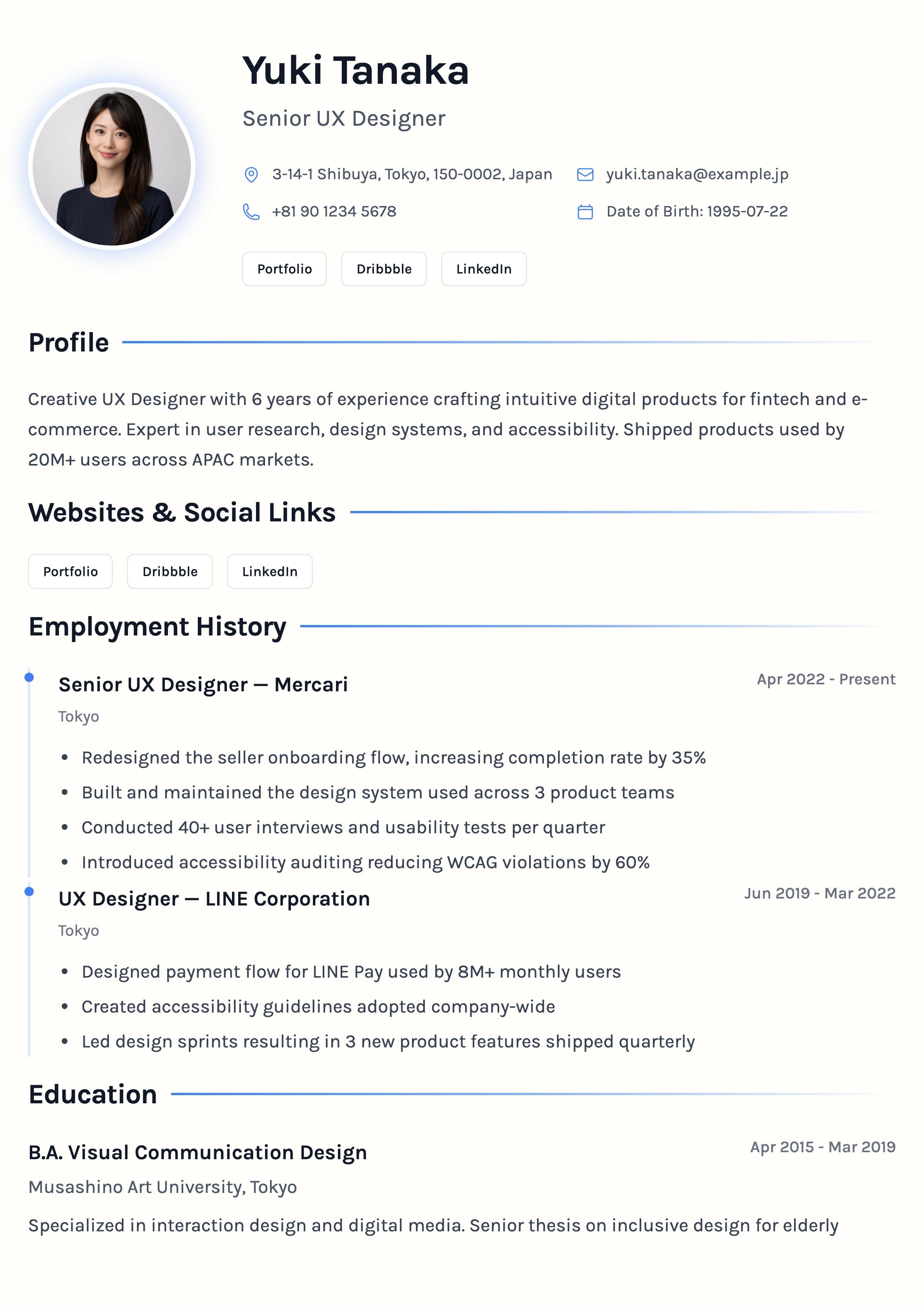 Modern Professional template preview