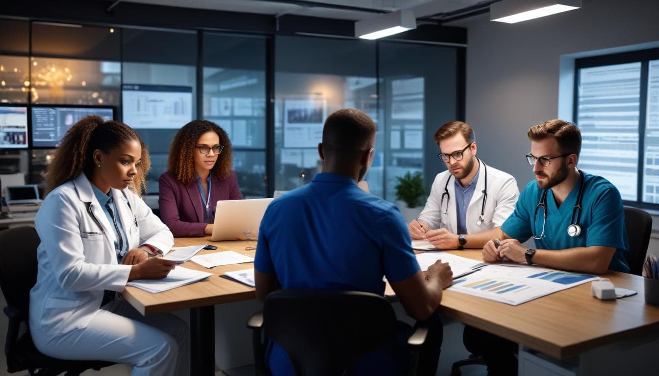 Three industry icons for tech finance and healthcare each paired with a tailored CV template