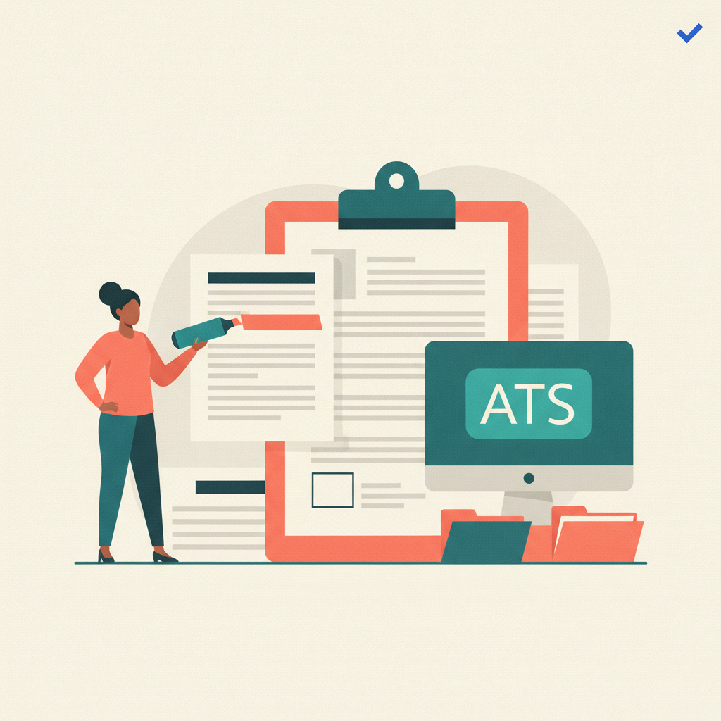 Illustration av ett svenskt ATS som analyserar ett CV