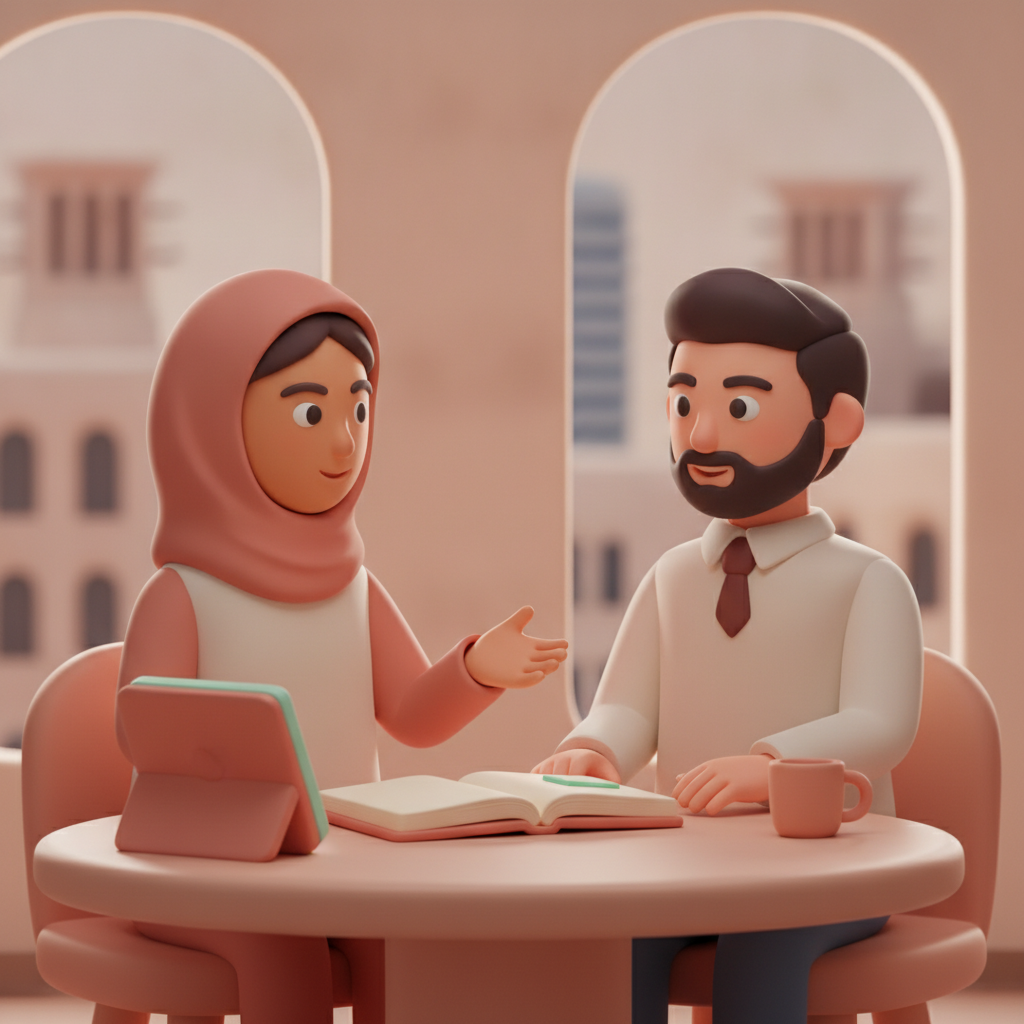 شخص يتحضر للمقابلة الشخصية