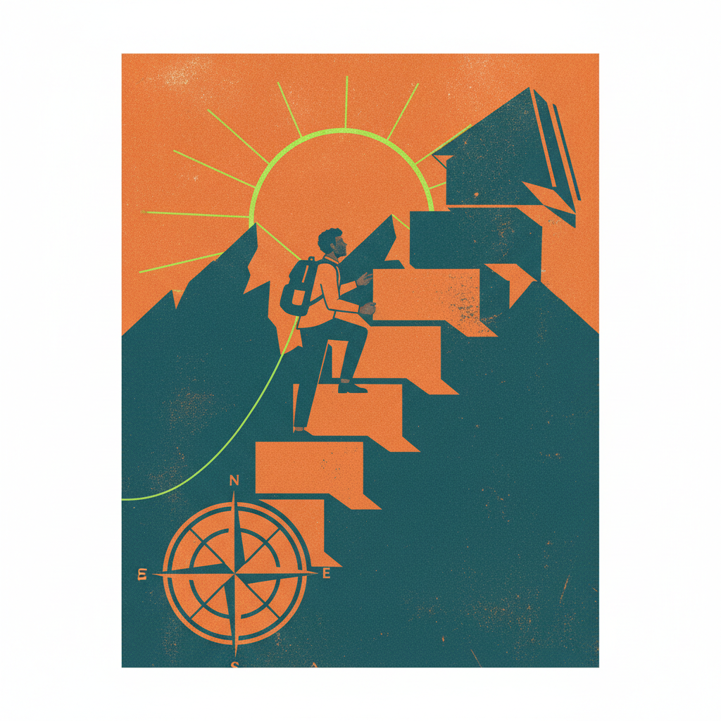 Illustration of a Norwegian job seeker drafting an open application letter