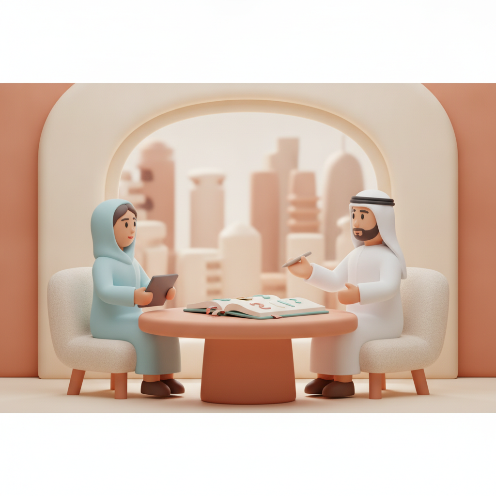 متقدم يجيب بثقة على أسئلة المقابلة الشخصية في قطر