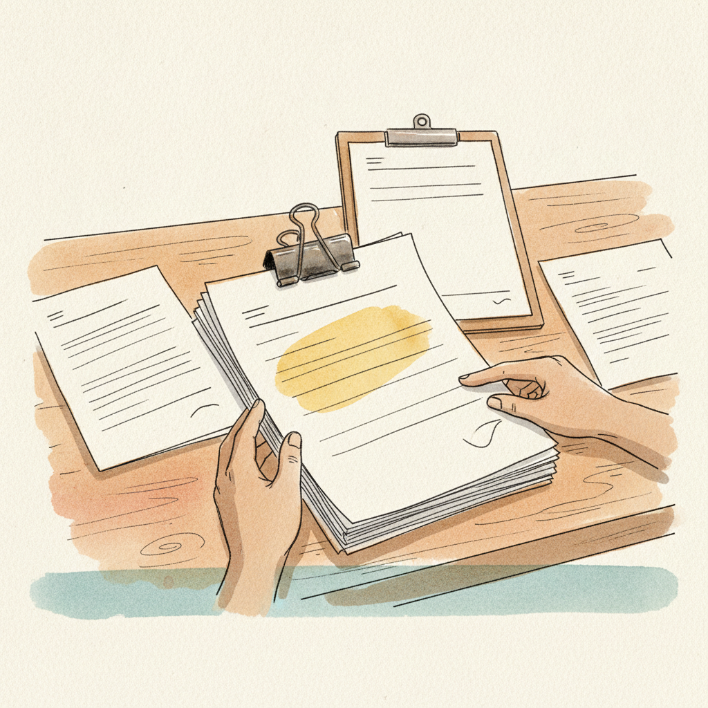 Illustration of a Finnish CV highlighting an unemployment gap