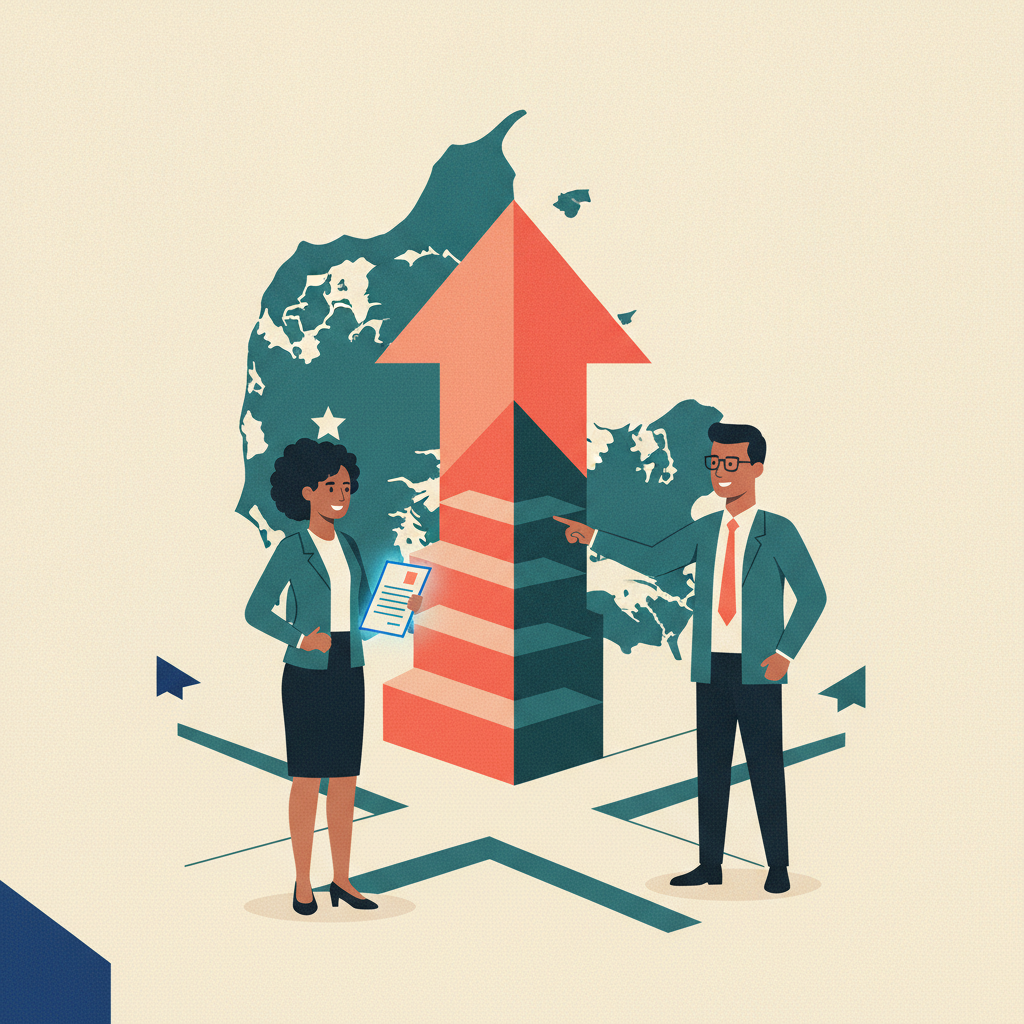Illustration of a Danish CV highlighting work permit information