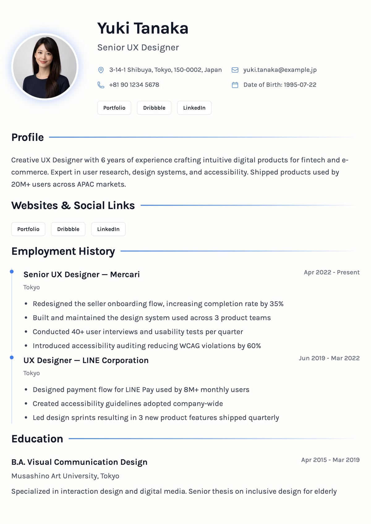 Modern Professional template preview