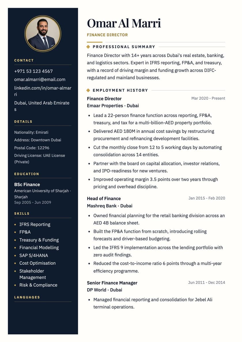 Dubai template preview